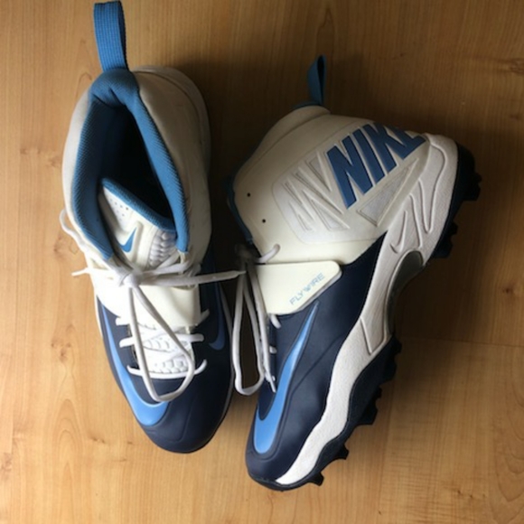 Nike Flywire Blue and White Adult Football cleats - Picture 1 of 9